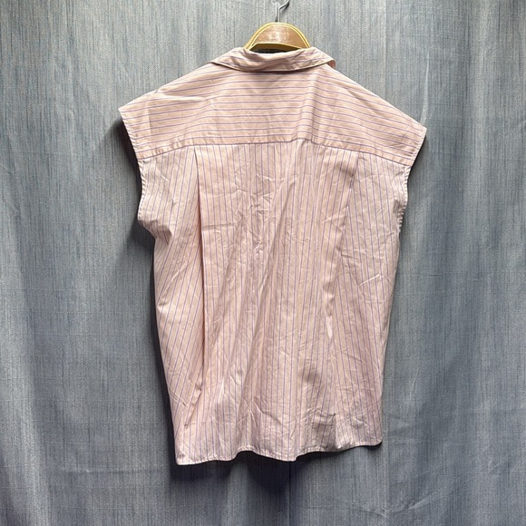 🚩 JXX Sleeveless Pink Striped Shirt size XS NWT - Picture 4 of 5